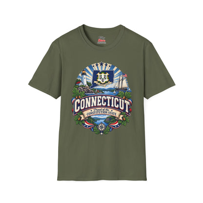 Connecticut State Pride Unisex Softstyle T Shirt State Pride Graphic Tee Collections FS03