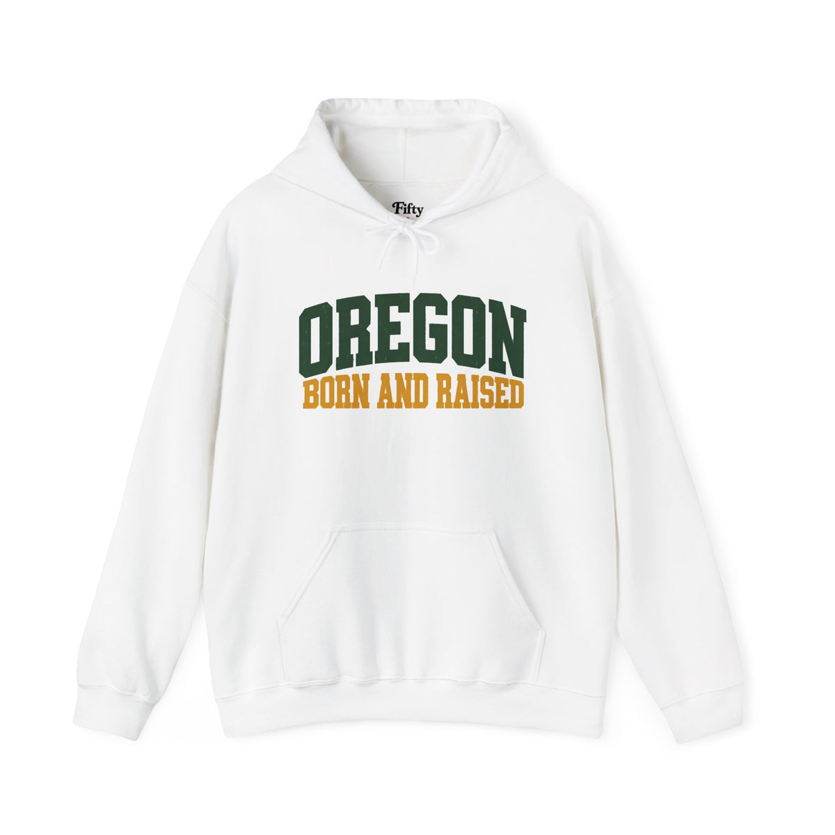 Oregon Born and Raised Vintage Collegiate Unisex Hoodie Graphic