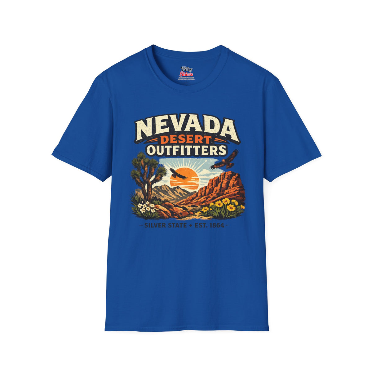 Nevada Desert Outfitters Unisex Softstyle T Shirt State Pride Graphic Tee Collections FS03