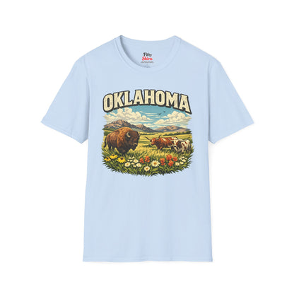 Oklahoma Wildlife Unisex Softstyle T Shirt State Pride Graphic Tee Collections FS03