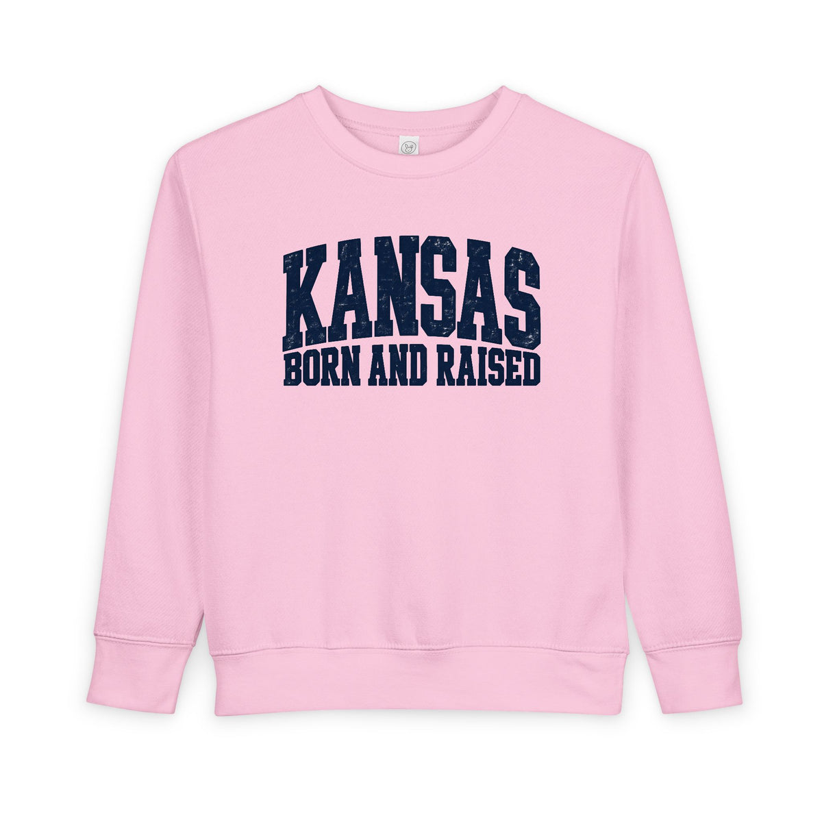 Kansas Born and Raised Bold Athletic Unisex Toddler Sweatshirt