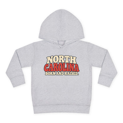North Carolina Born and Raised Carolina Vintage Unisex Toddler Pullover Fleece Hoodie