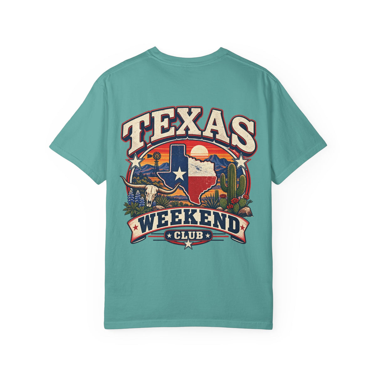 Texas Weekend Club Unisex Comfort Color 1717 Streetwear Graphic Tee