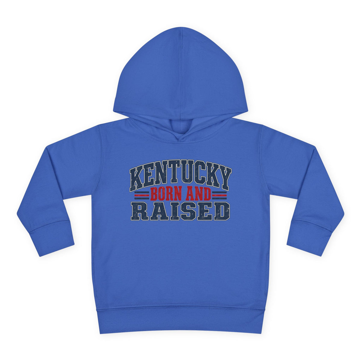 Kentucky Born and Raised Southern Heritage Unisex Toddler Pullover Fleece Hoodie