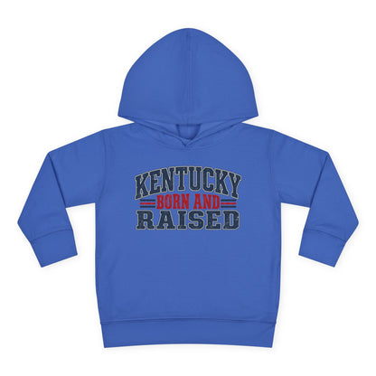 Kentucky Born and Raised Southern Heritage Unisex Toddler Pullover Fleece Hoodie
