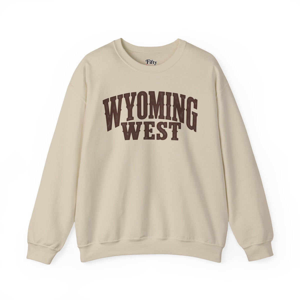 Wyoming West Unisex Crewneck Sweatshirt State Name Graphic
