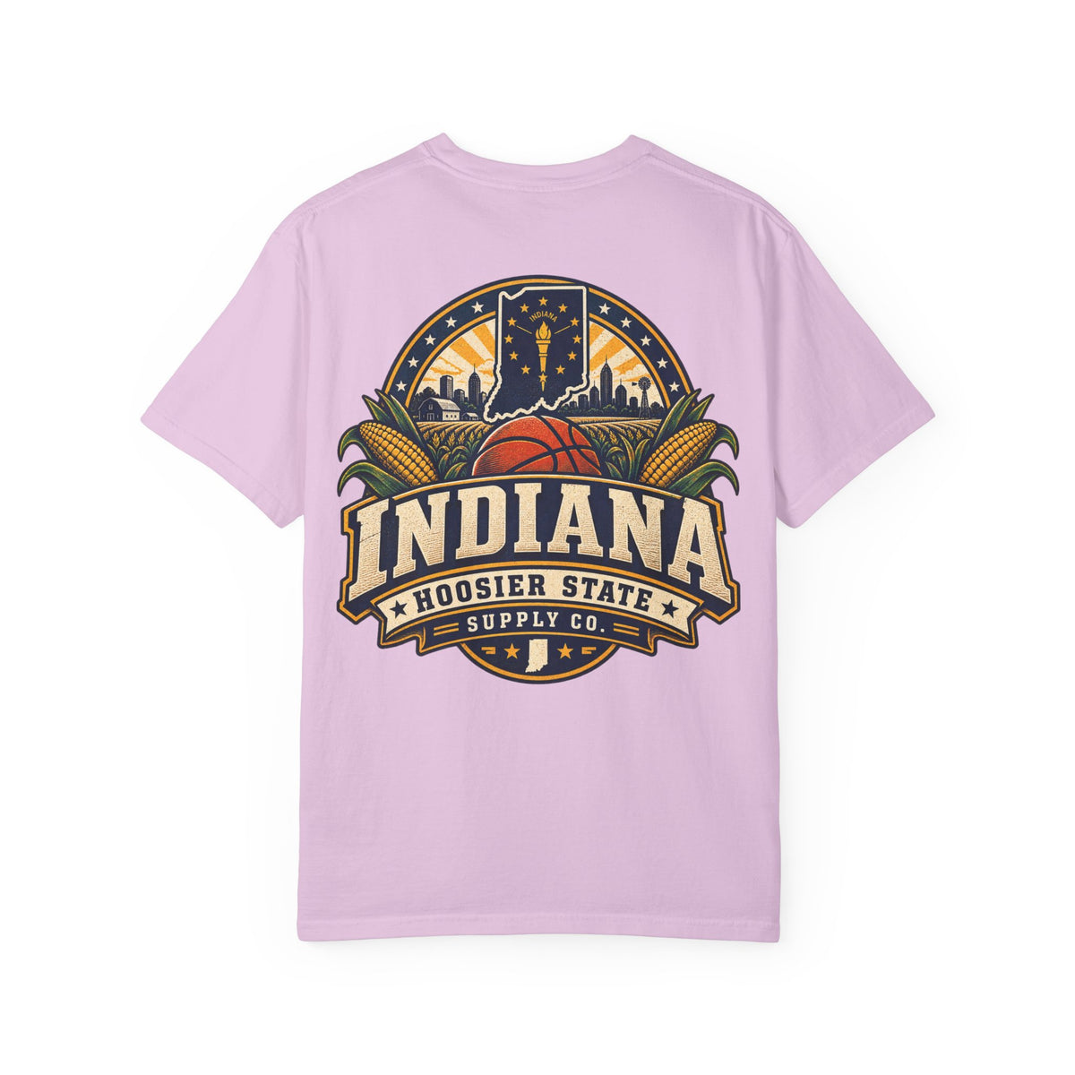 Indiana Hoosier State Supply Co. Unisex Comfort Color 1717 Streetwear Graphic Tee