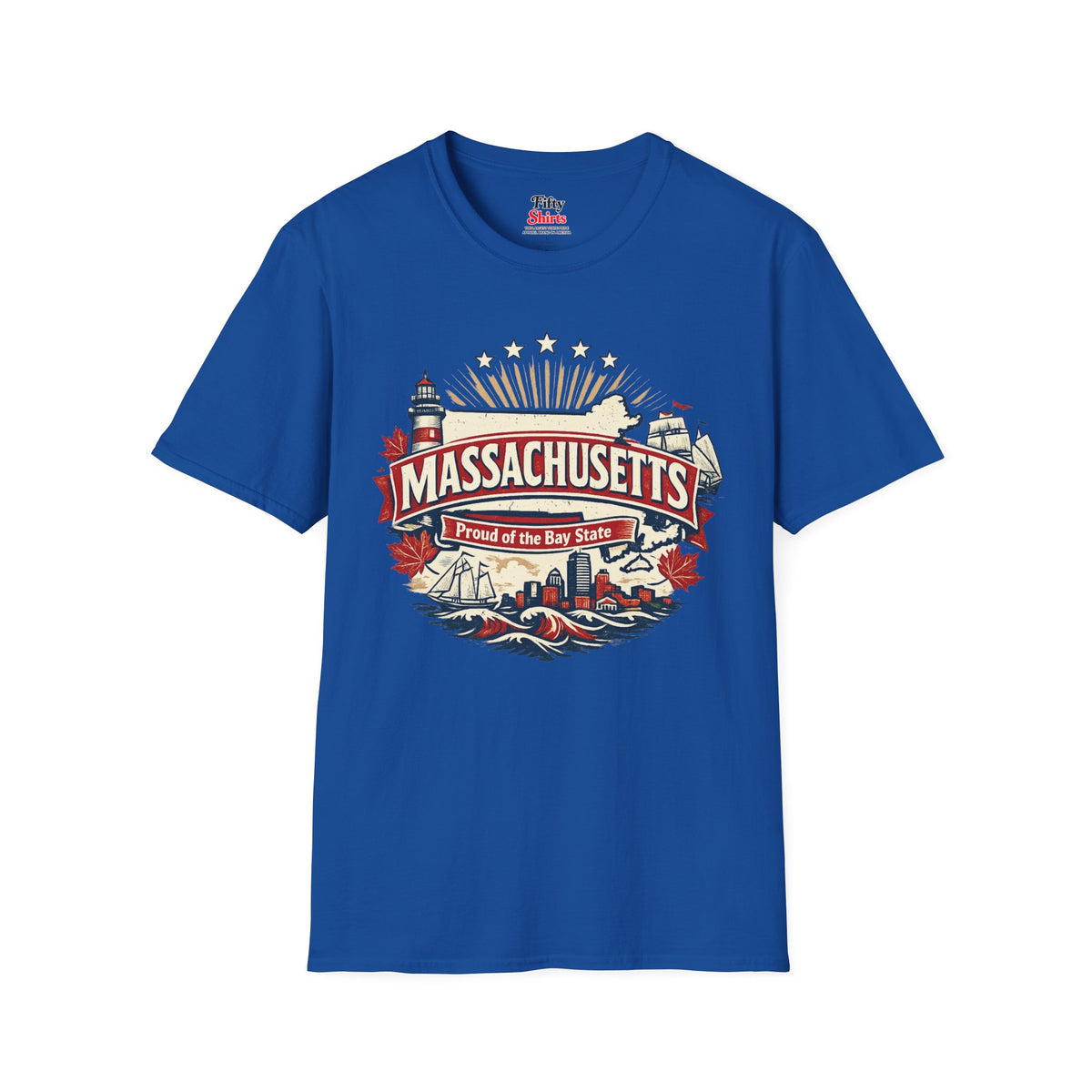 Massachusetts State Pride Unisex Softstyle T Shirt State Pride Graphic Tee Collections FS03