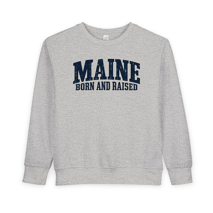 Maine Born and Raised Coastal Heritage Unisex Toddler Sweatshirt