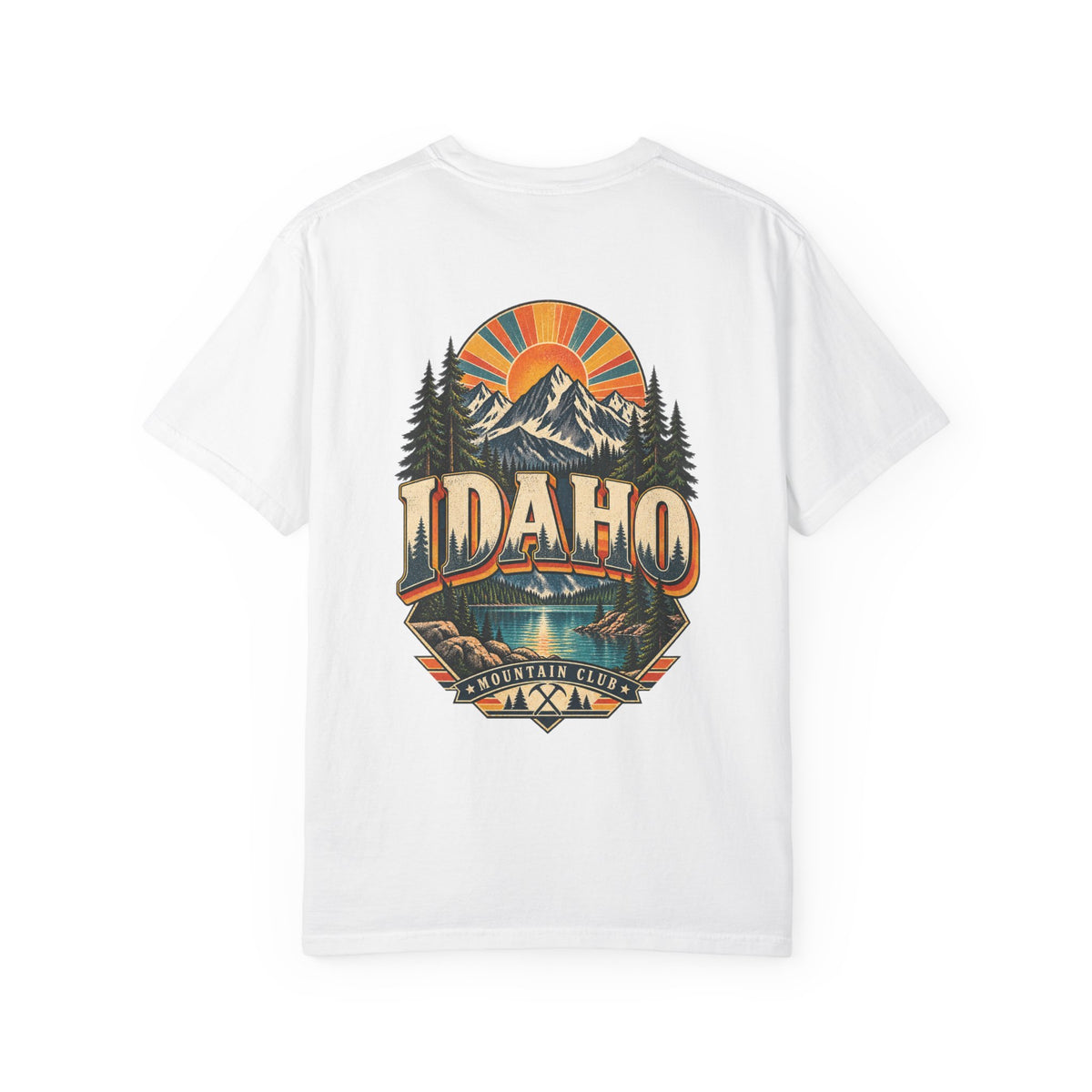 Idaho 1970s Mountain Club Unisex Comfort Color 1717 Streetwear Graphic Tee