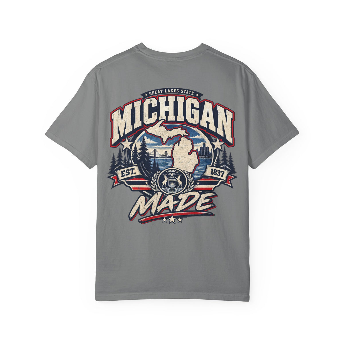 Michigan Made Unisex Comfort Color 1717 Streetwear Graphic Tee