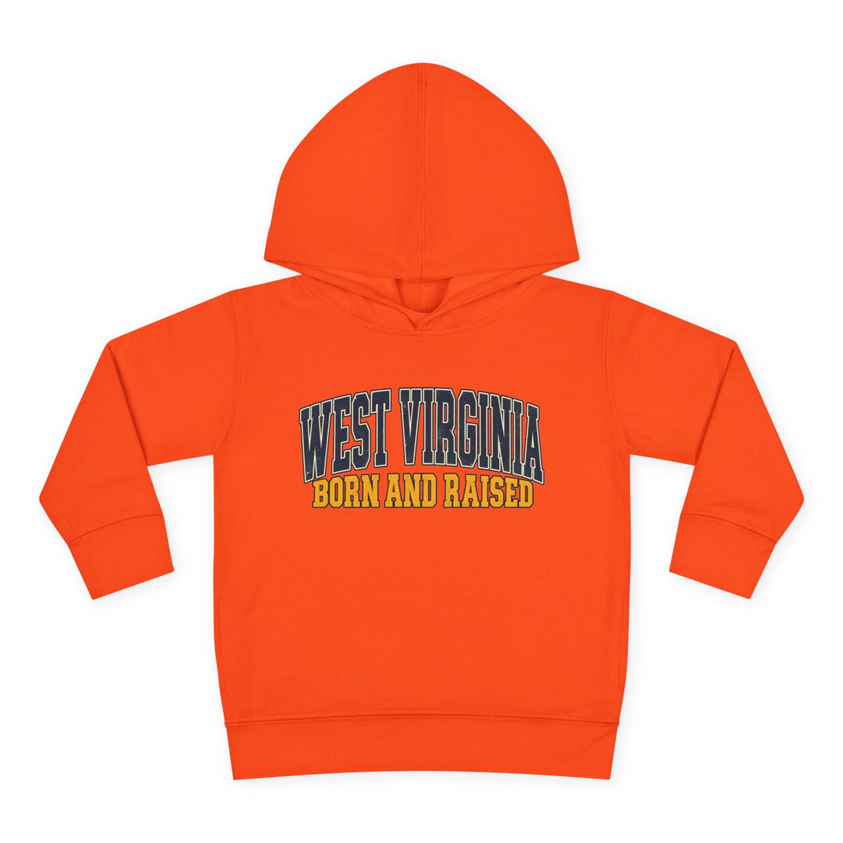 West Virginia Born and Raised Vintage Americana Unisex Toddler Pullover Fleece Hoodie