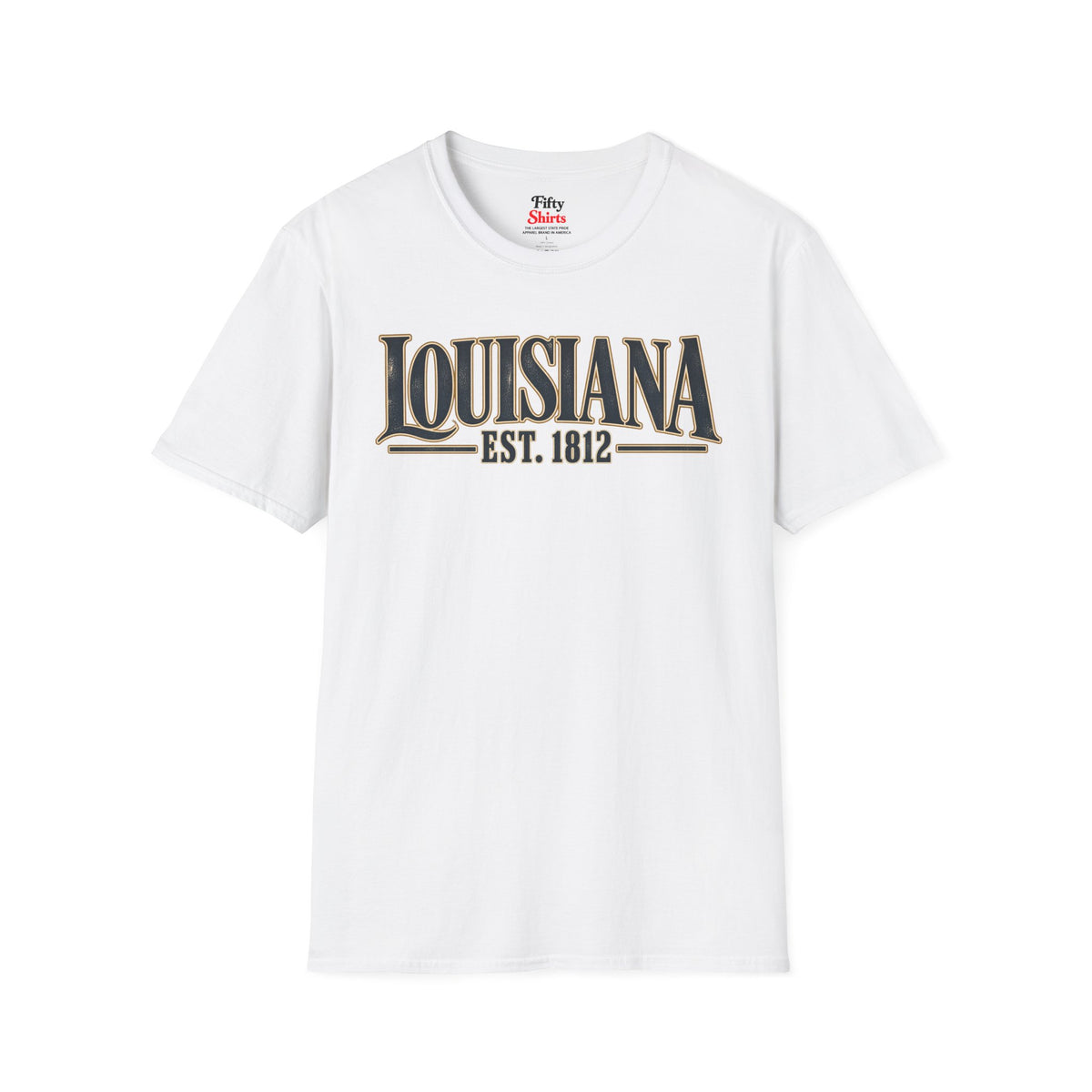 Louisiana Est 1812 Unisex Softstyle T Shirt State Name Graphic Tee