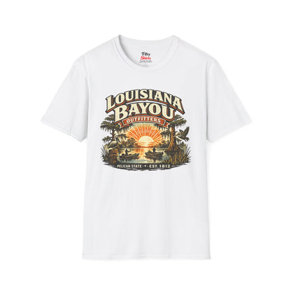 Louisiana Bayou Outfitters Unisex Softstyle T Shirt State Pride Graphic Tee Collections FS03