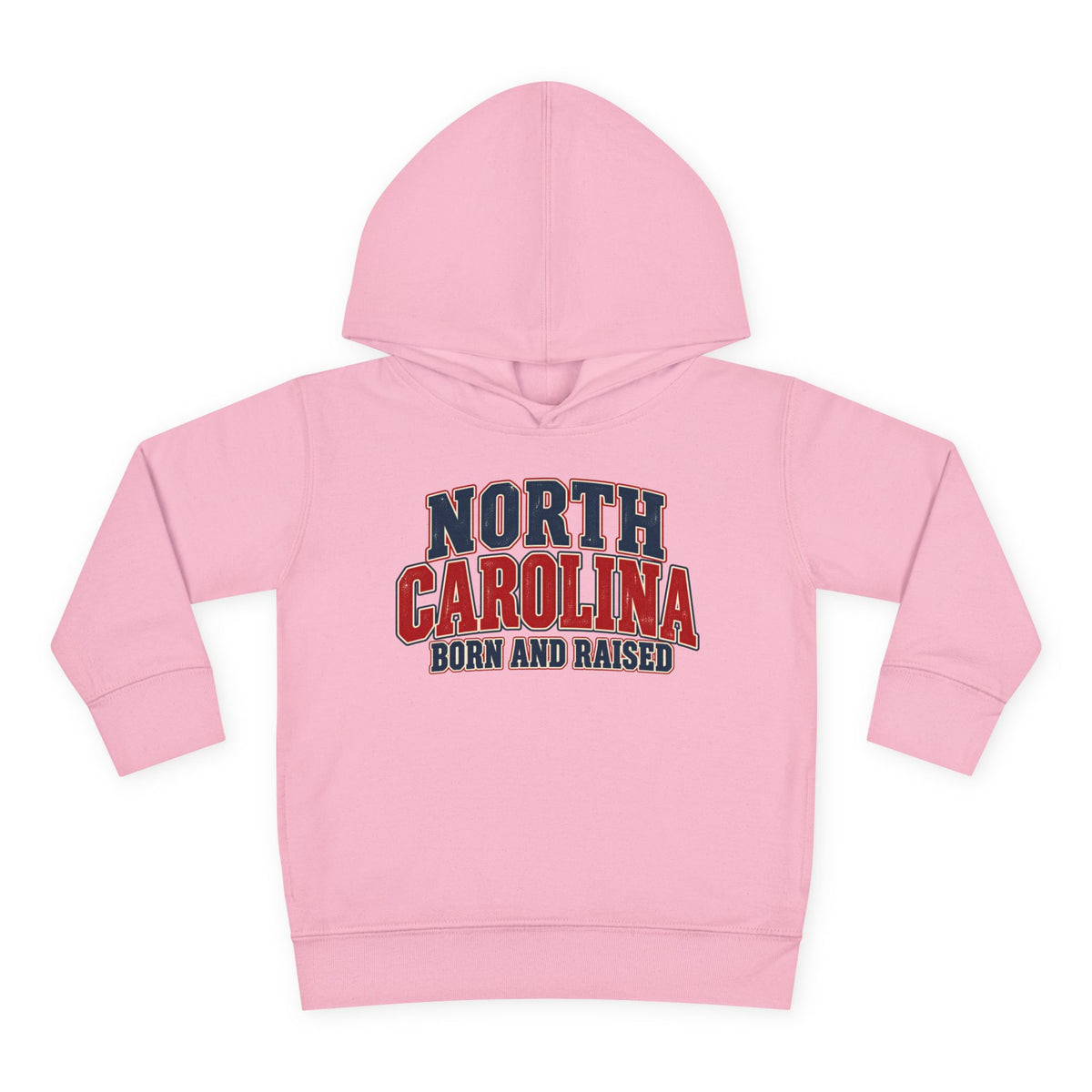 North Carolina Born and Raised Vintage Americana Unisex Toddler Pullover Fleece Hoodie