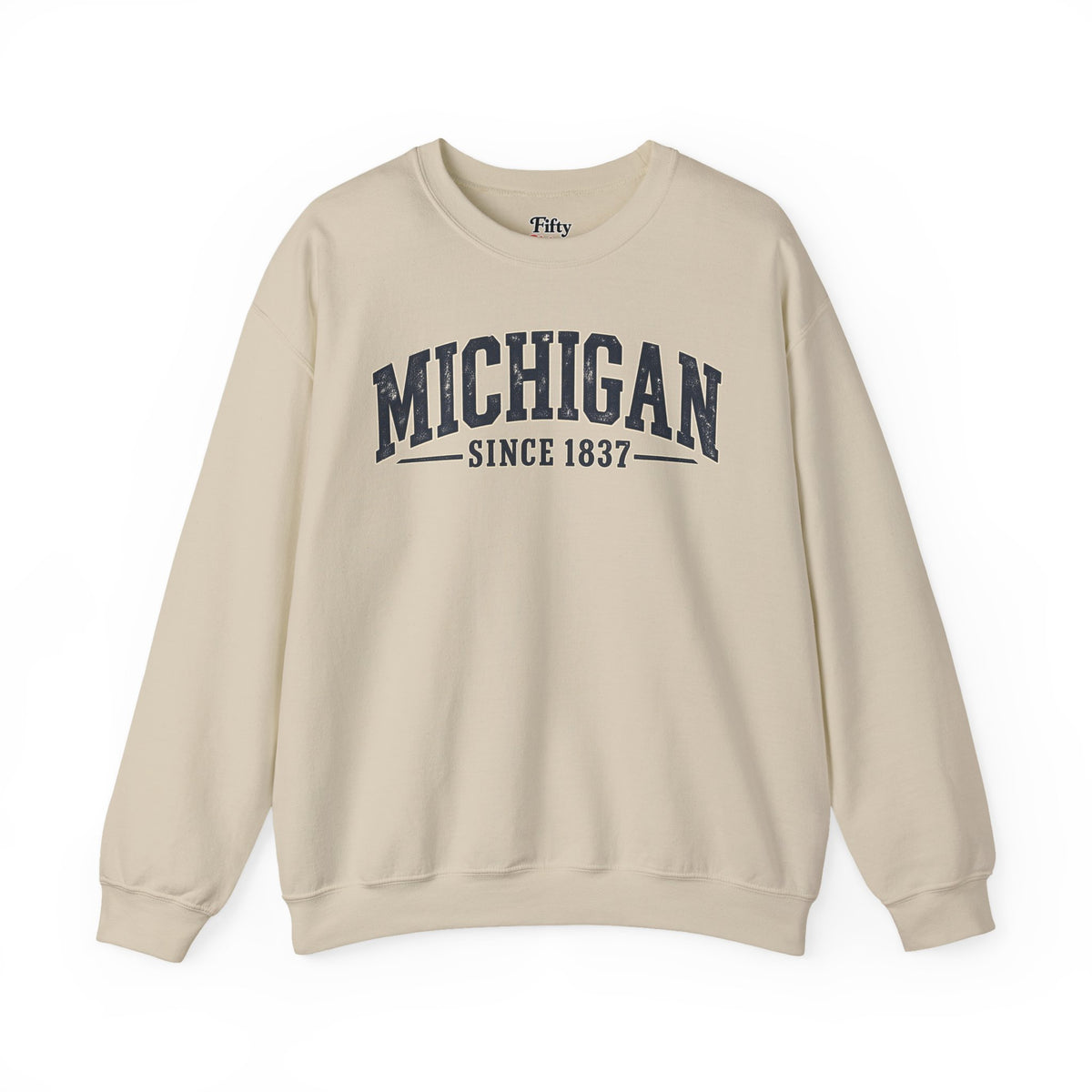 Michigan Since 1837 Unisex Crewneck Sweatshirt State Name Graphic