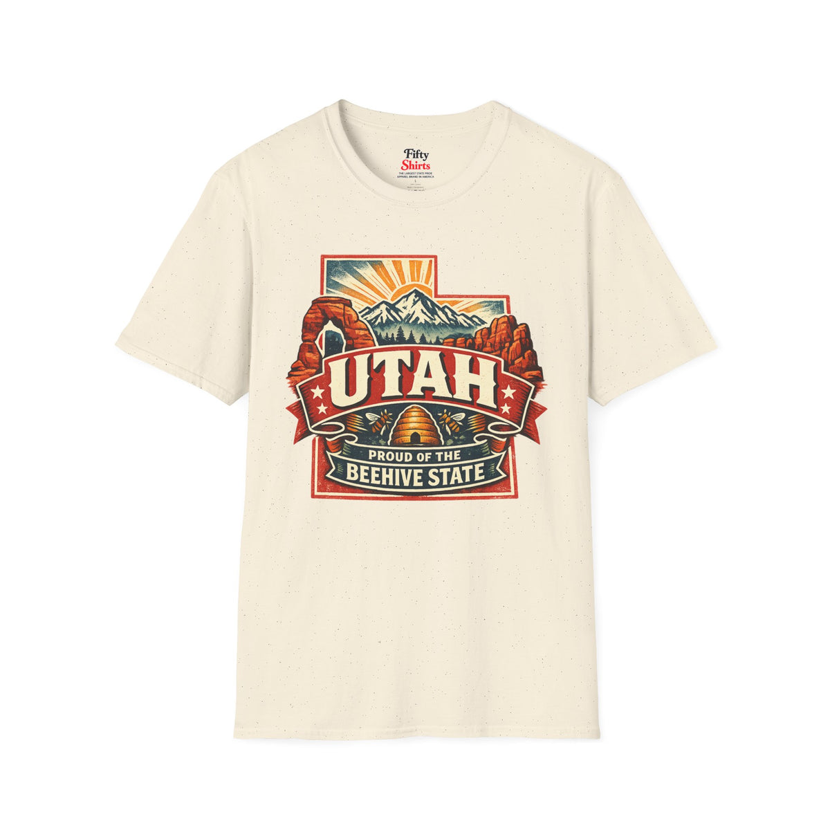Utah State Pride Unisex Softstyle T Shirt State Pride Graphic Tee Collections FS03