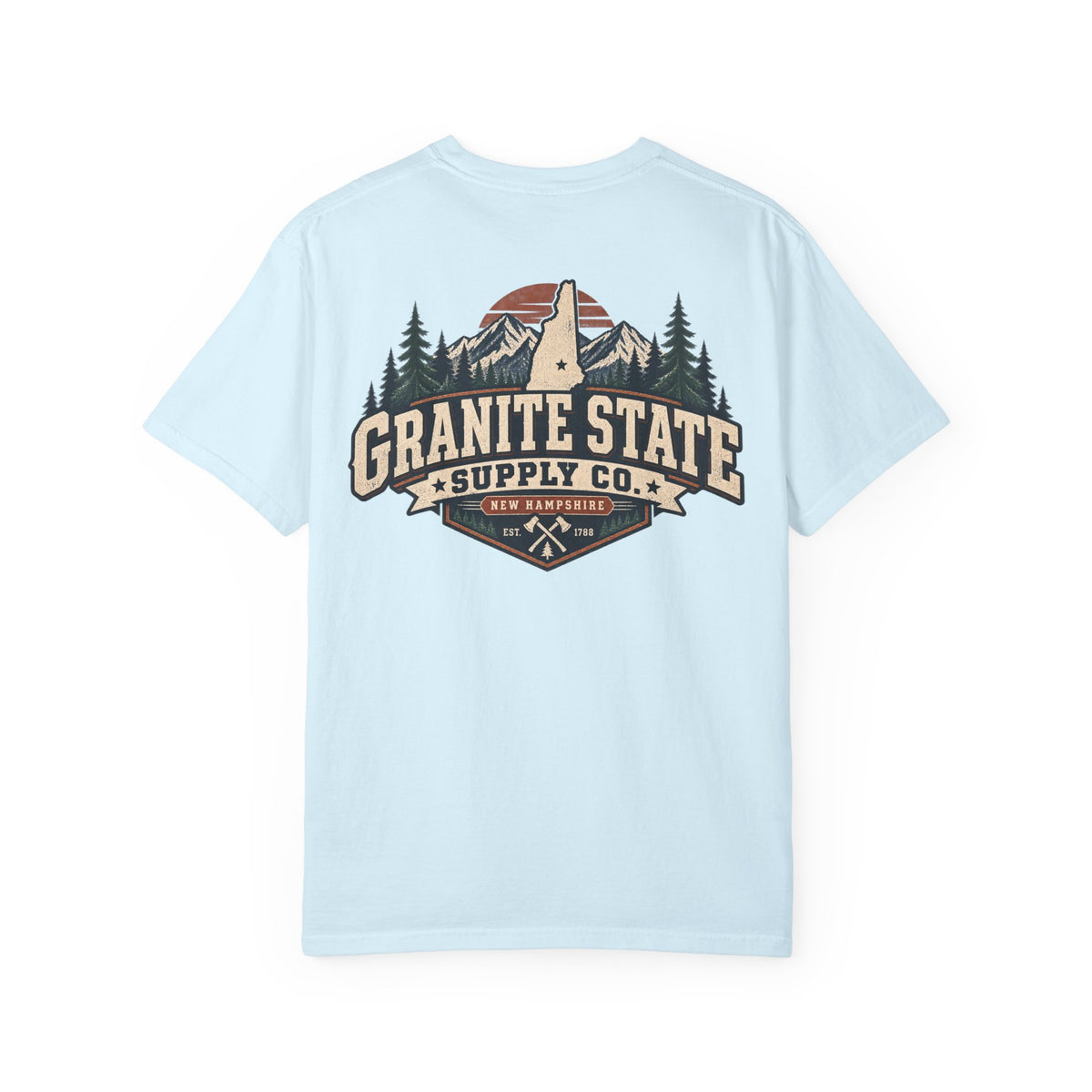 New Hampshire Granite State Supply Co Unisex Comfort Color 1717 Streetwear Graphic Tee
