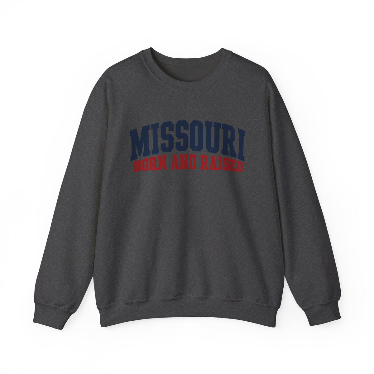 Missouri Born and Raised Minimal Vintage Unisex Sweatshirt Graphic