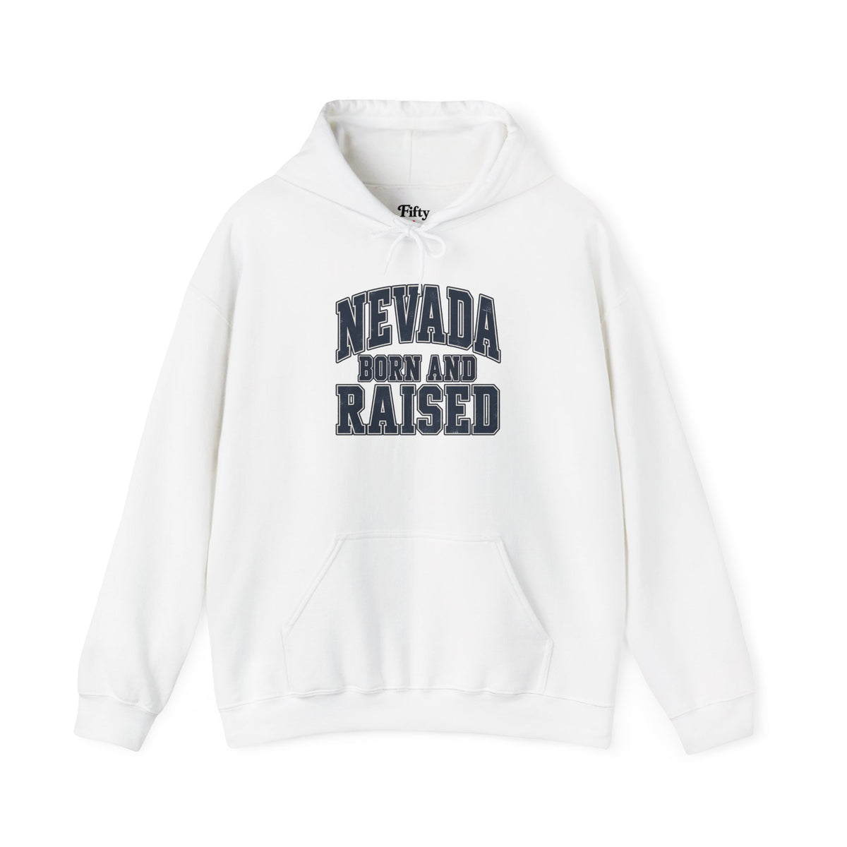 Nevada Born and Raised Unisex Hoodie State Name Graphic