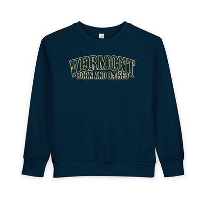 Vermont Born and Raised New England Heritage Unisex Toddler Sweatshirt