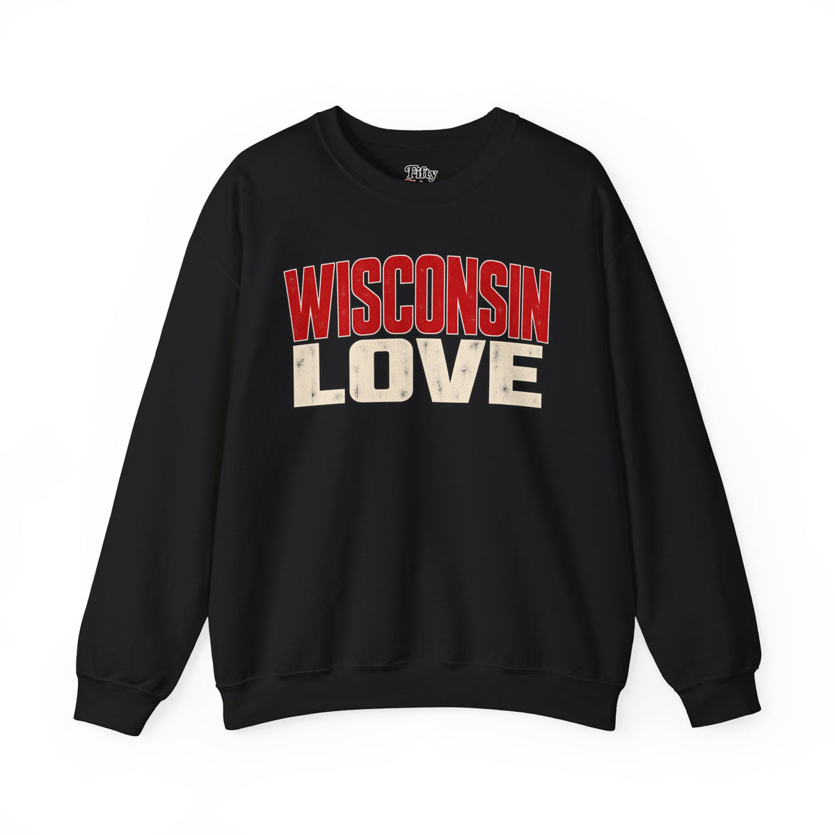 Wisconsin Love Unisex Crewneck Sweatshirt State Name Graphic