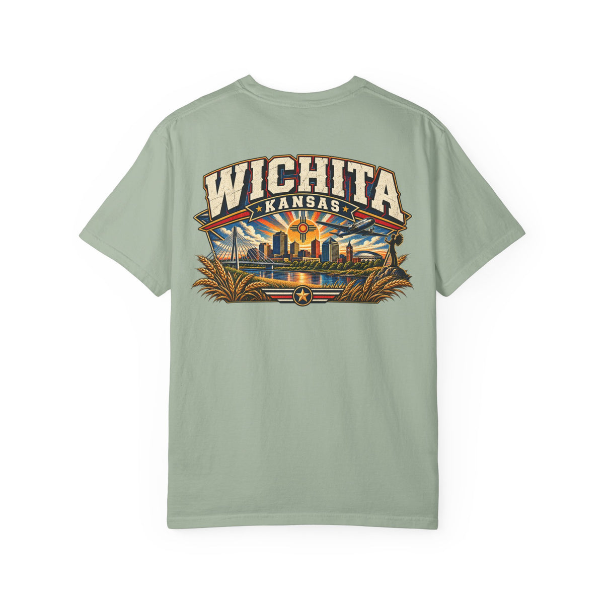 Wichita Kansas Unisex Comfort Color 1717 Streetwear Graphic Tee