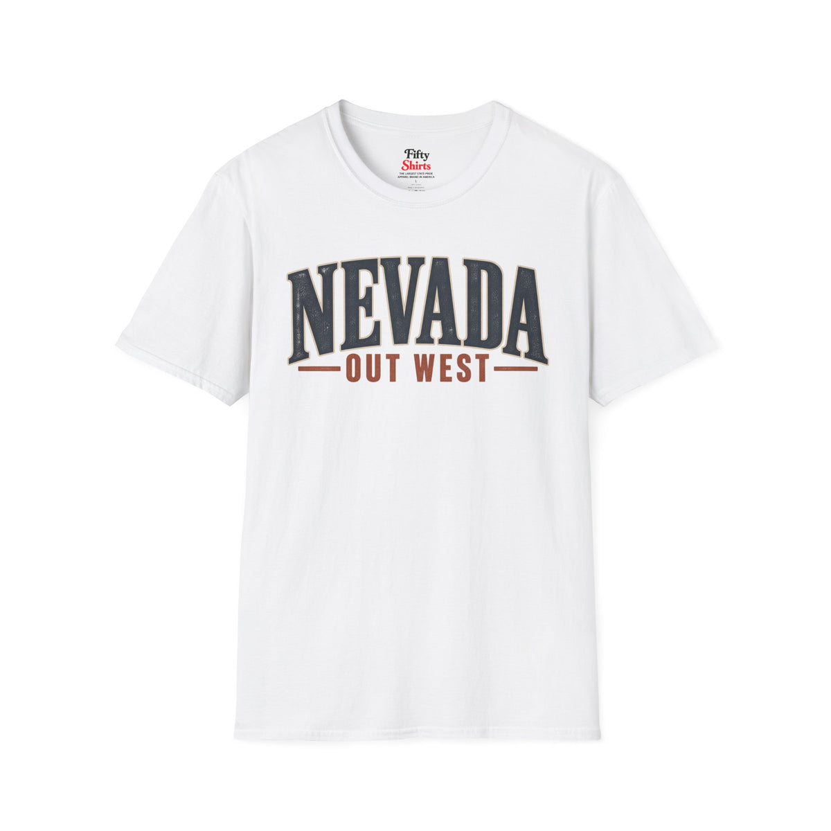 Nevada Out West Unisex Softstyle T Shirt State Name Graphic Tee