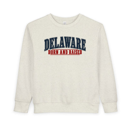 Delaware Born and Raised Classic Americana Unisex Toddler Sweatshirt
