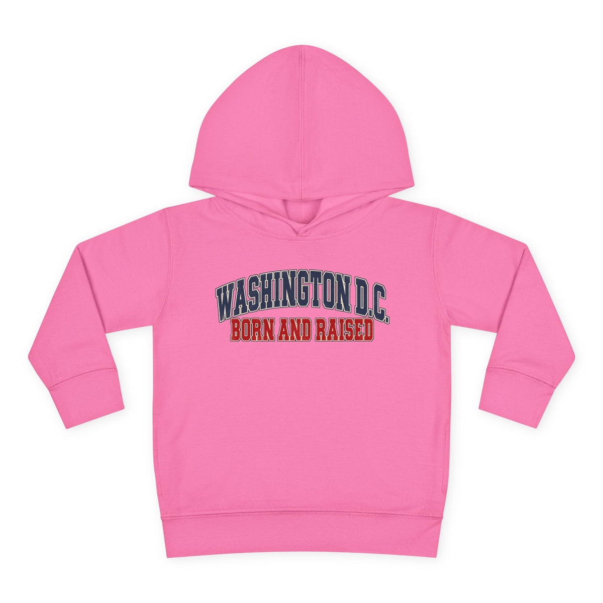 Washington DC Born and Raised Classic Collegiate Unisex Toddler Pullover Fleece Hoodie