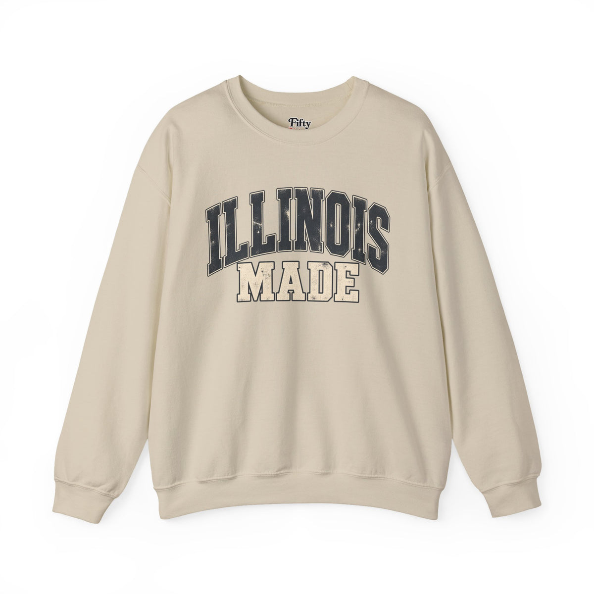 Illinois Made Unisex Crewneck Sweatshirt State Name Graphic