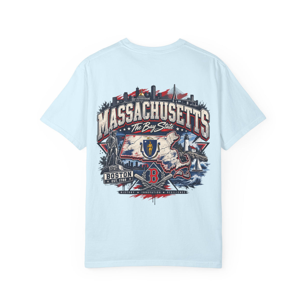 Massachusetts Street Legacy Unisex Comfort Color 1717 Streetwear Graphic Tee