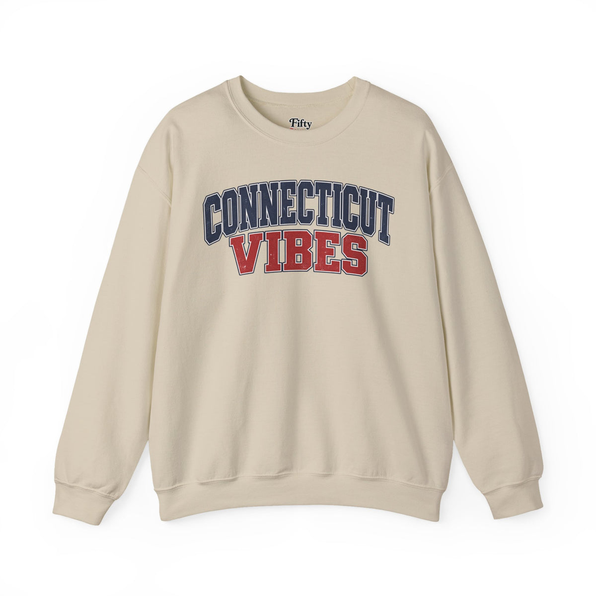 Connecticut Vibes Unisex Crewneck Sweatshirt State Name Graphic