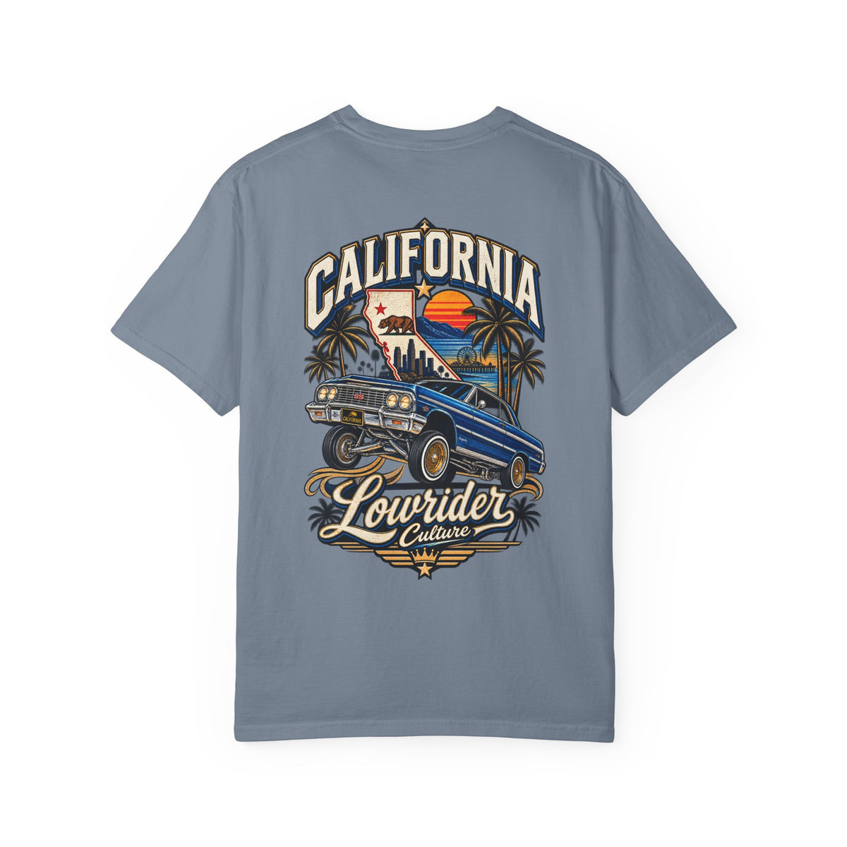 California Lowrider Culture  Unisex Comfort Color 1717 Streetwear Graphic Tee