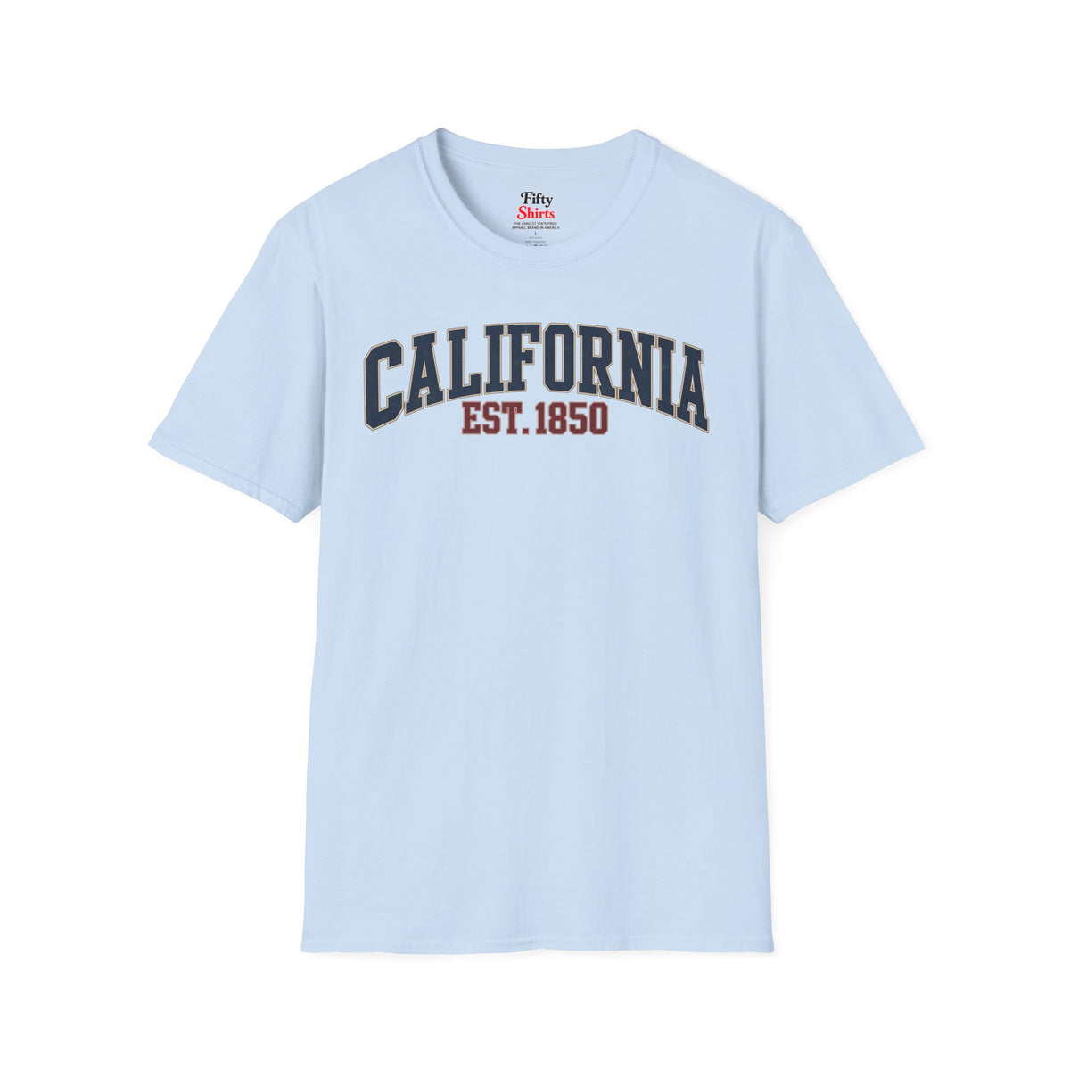 California Est. 1850 Unisex Softstyle T Shirt State Name Graphic Tee