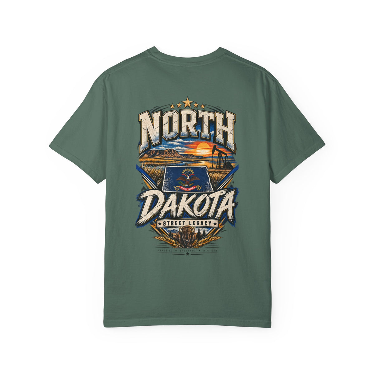 North Dakota Street Legacy Unisex Comfort Color 1717 Streetwear Graphic Tee