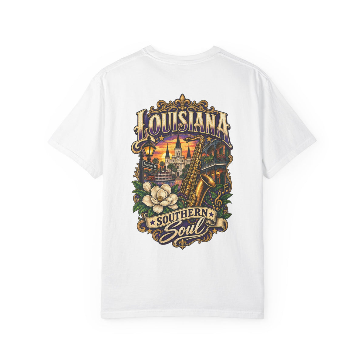 Louisiana Southern Soul Unisex Comfort Color 1717 Streetwear Graphic Tee