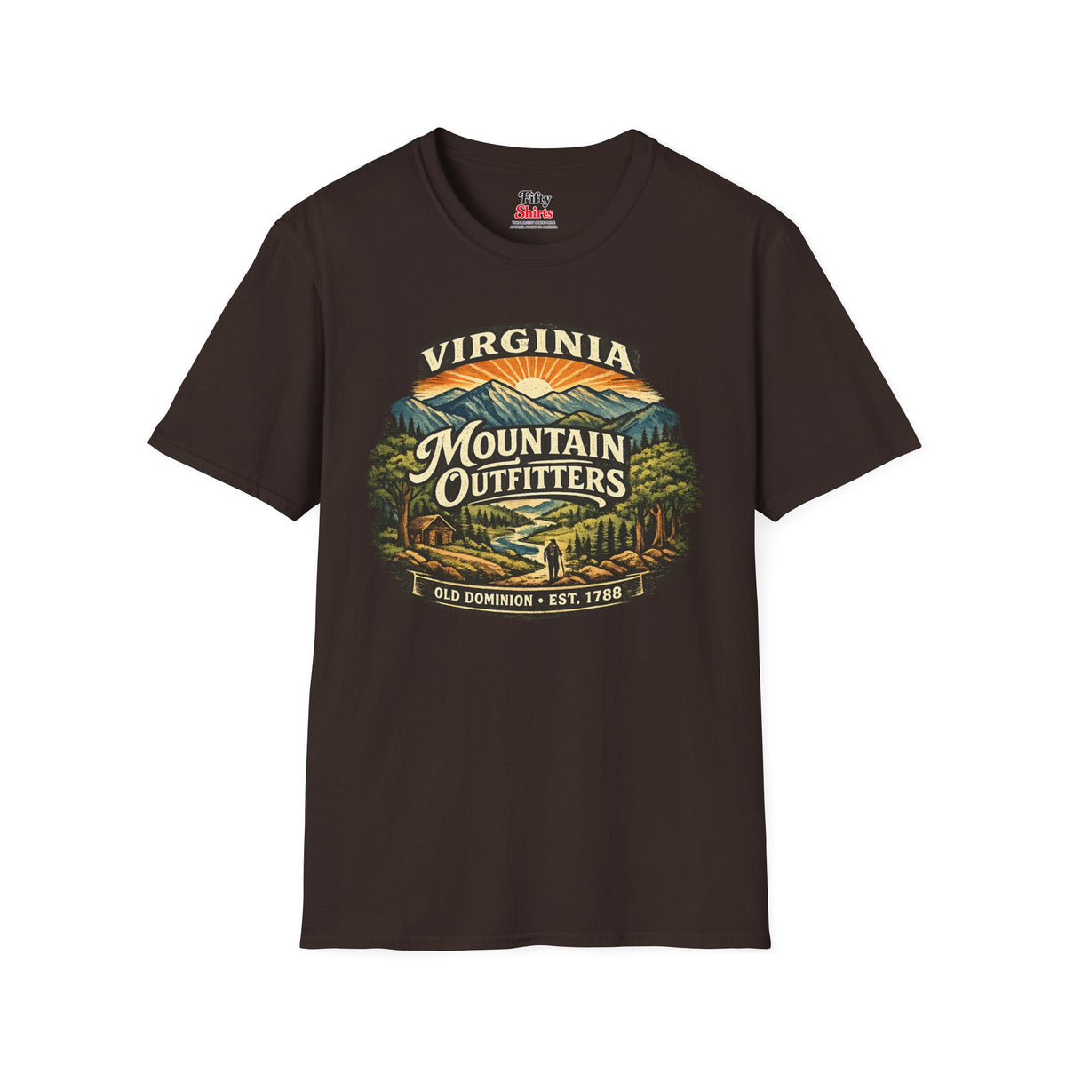 Virginia Mountain Outfitters Unisex Softstyle T Shirt State Pride Graphic Tee Collections FS03