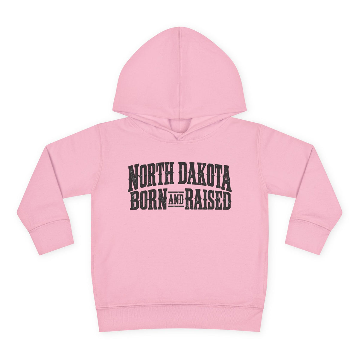 North Dakota Born and Raised Rugged Prairie Heritage Unisex Toddler Pullover Fleece Hoodie