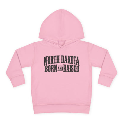 North Dakota Born and Raised Rugged Prairie Heritage Unisex Toddler Pullover Fleece Hoodie