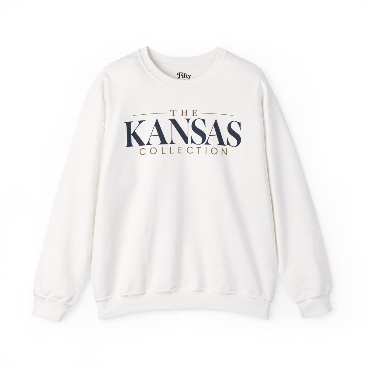 The Kansas Collection Unisex Crewneck Sweatshirt State Name Graphic