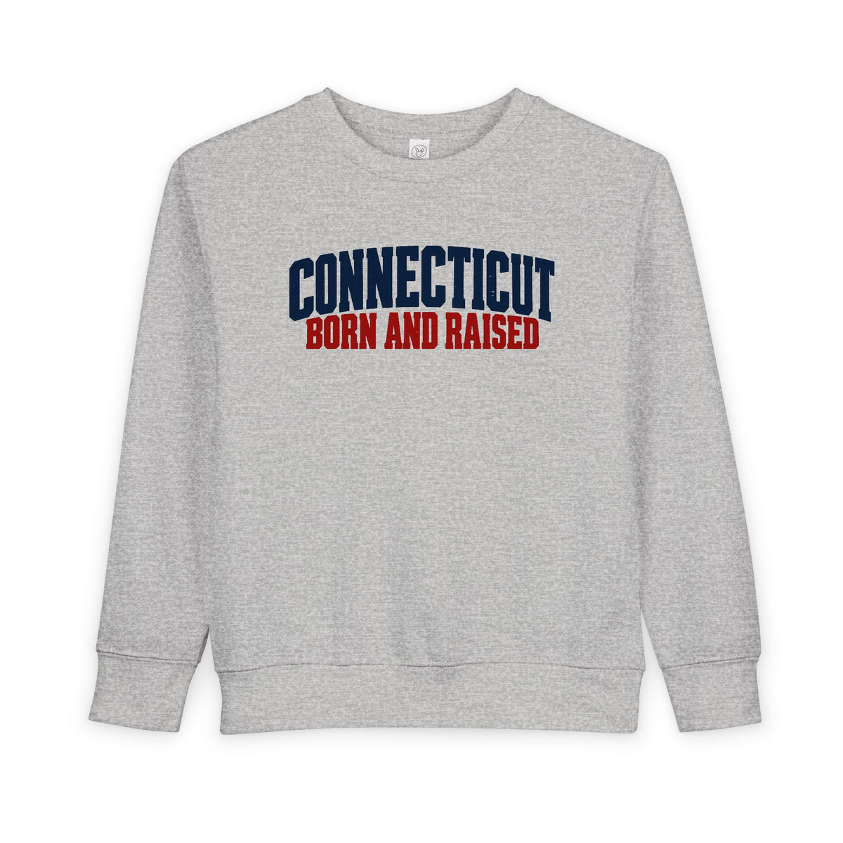Connecticut Born and Raised Bold Workwear Heritage Unisex Toddler Sweatshirt