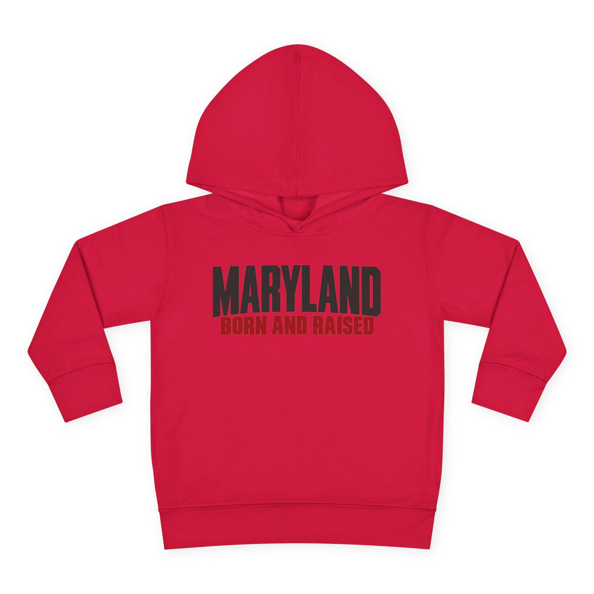 Maryland Born and Raised Modern Unisex Toddler Pullover Fleece Hoodie