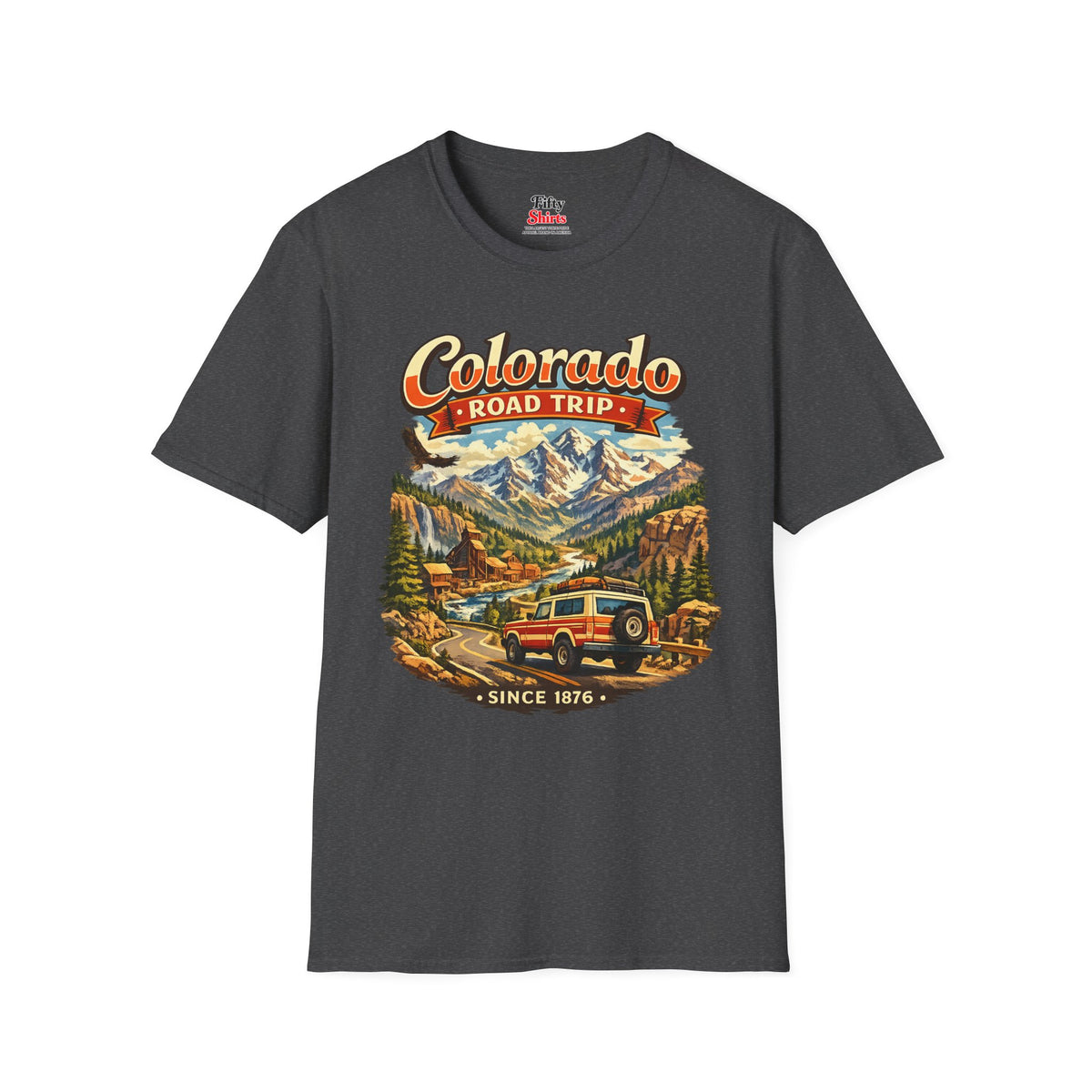 Colorado Road Trip Unisex Softstyle T Shirt State Pride Graphic Tee Collections FS03