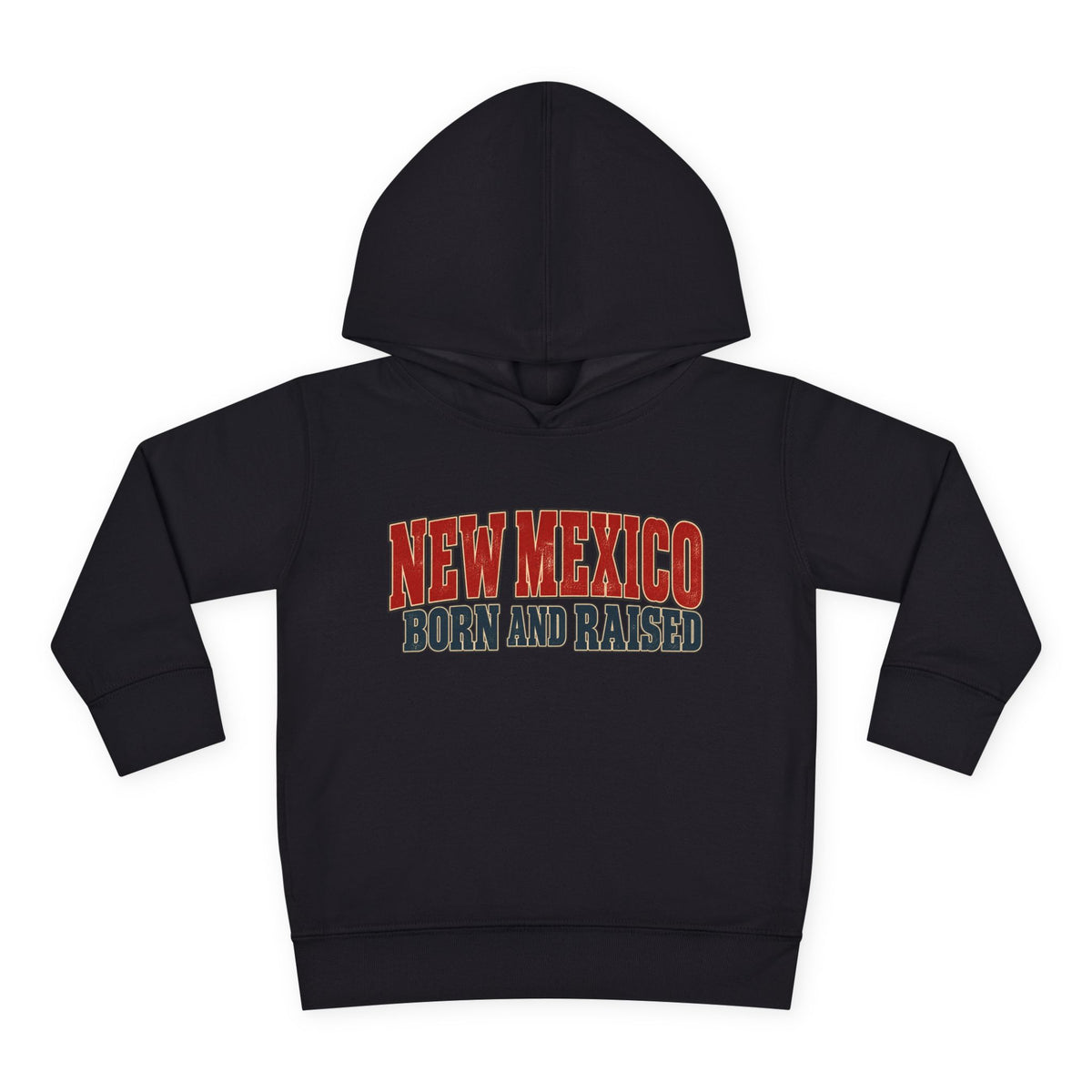 New Mexico Born and Raised Vintage Americana Unisex Toddler Pullover Fleece Hoodie