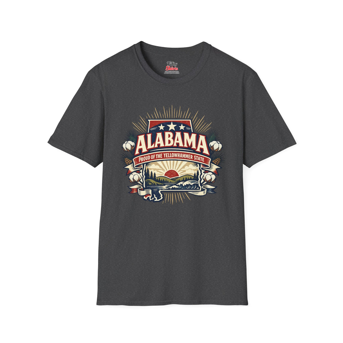 Alabama State Pride Unisex Softstyle T Shirt State Pride Graphic Tee Collections FS03