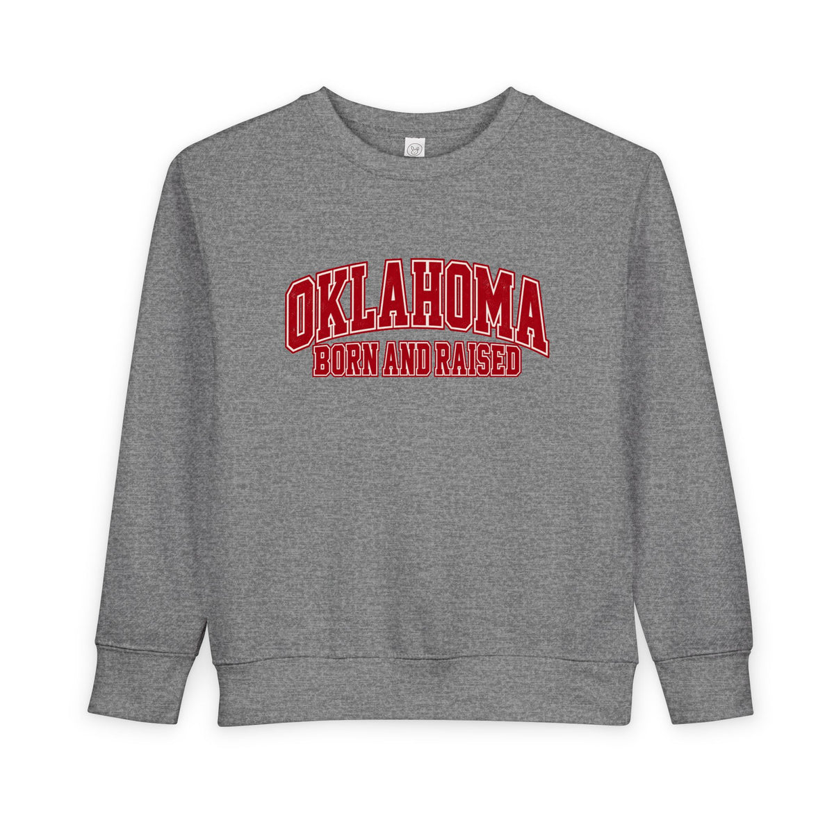 Oklahoma Born and Raised Old-School Athletic Unisex Toddler Sweatshirt