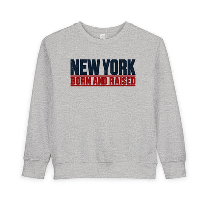 New York Born and Raised Workwear Unisex Toddler Sweatshirt Graphic