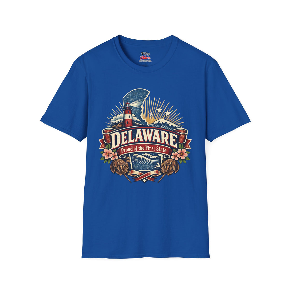 Delaware State Pride Unisex Softstyle T Shirt State Pride Graphic Tee Collections FS03