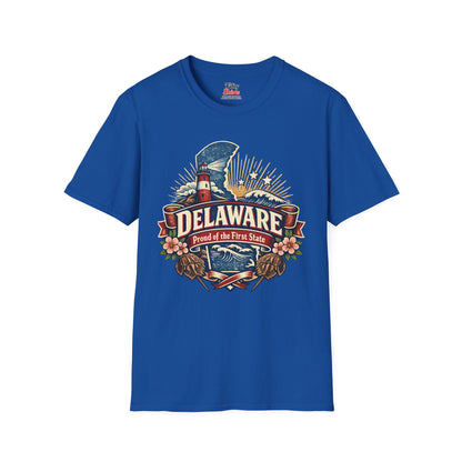 Delaware State Pride Unisex Softstyle T Shirt State Pride Graphic Tee Collections FS03